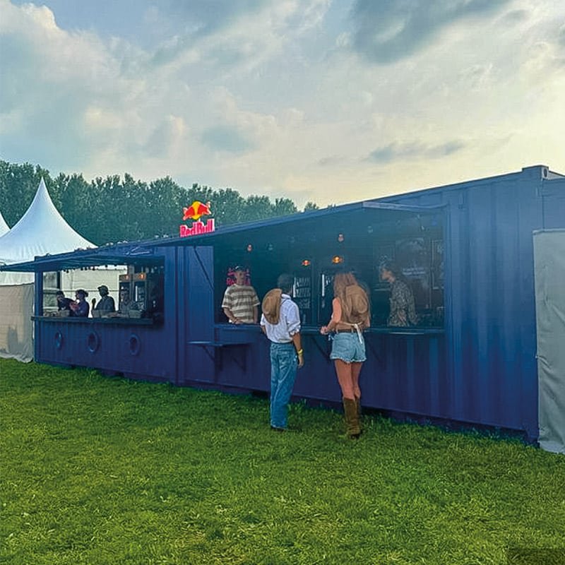 Container bar Redbull à Garorock